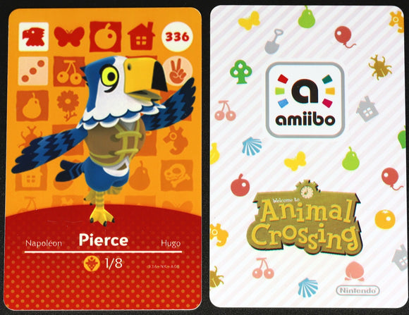 Pierce #336 Animal Crossing Amiibo Card