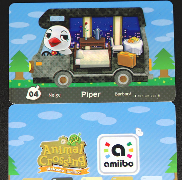 Animal crossing Amibo good cards for piperfallon