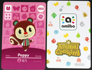 Poppy #052 Animal Crossing Amiibo Card