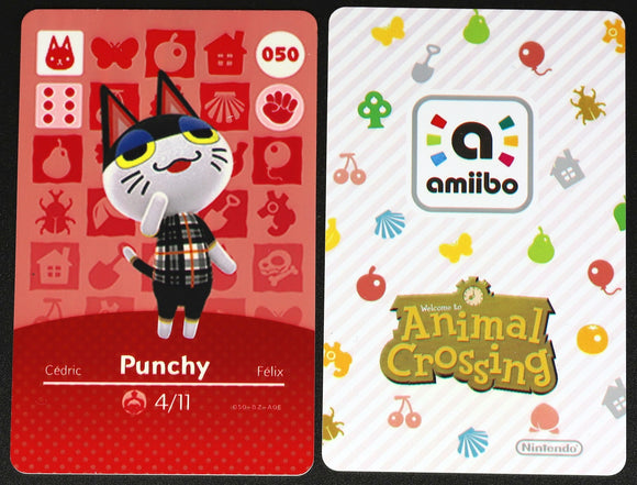Punchy #050 Animal Crossing Amiibo Card