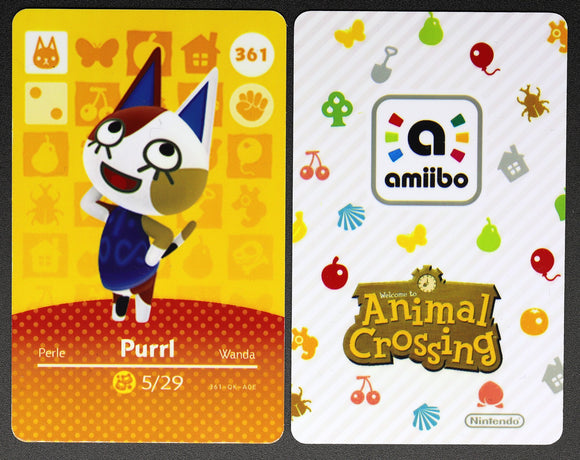 Purrl #361 Animal Crossing Amiibo Card