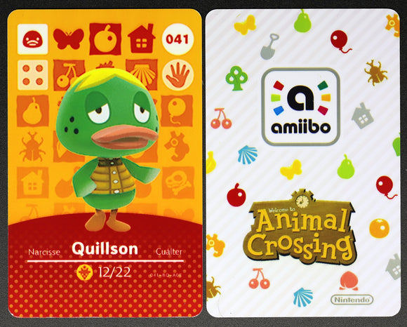 Quillson #041 Animal Crossing Amiibo Card