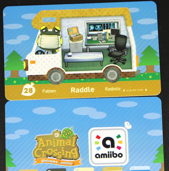 Raddle - Welcome Series #28 Animal Crossing Amiibo Card