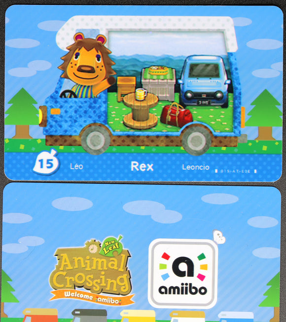 Rex - Welcome Series #15 Animal Crossing Amiibo Card
