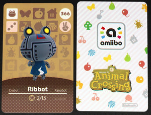 Ribbot #366 Animal Crossing Amiibo Card