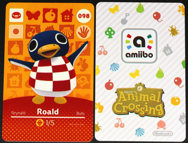 Tarjeta Amiibo Animal Crossing Happy Home Design Card Roald 098