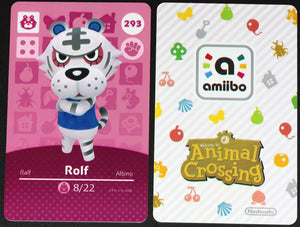 Rolf #293 Animal Crossing Amiibo Card