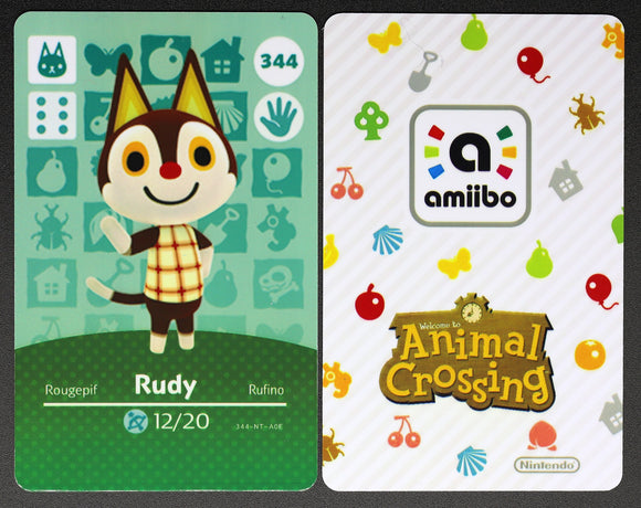 Rudy #344 Animal Crossing Amiibo Card