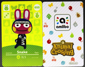 Snake #055 Animal Crossing Amiibo Card
