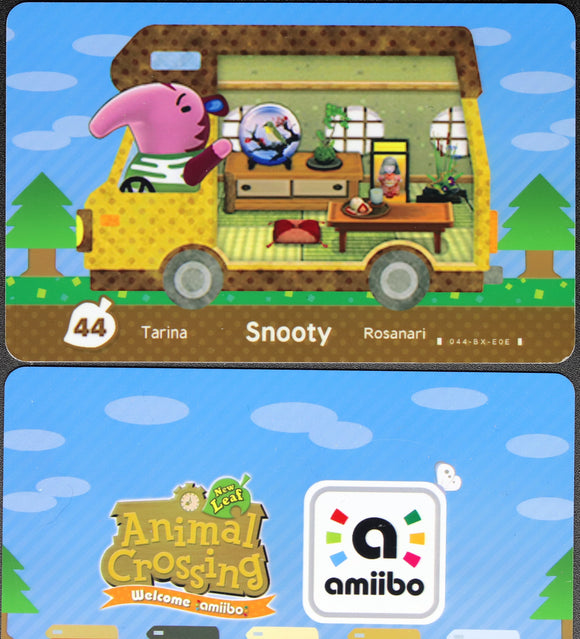 Snooty - Welcome Series #44 Animal Crossing Amiibo Card