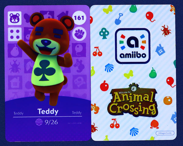 Carta Amiibo Teddy #161 Animal Crossing – Autentica Nintendo, Serie 2, Nuova - Foto 5