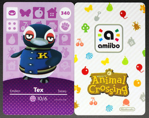 Tex #340 Animal Crossing Amiibo Card