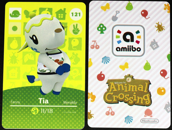 Tia #121 Animal Crossing Amiibo Card