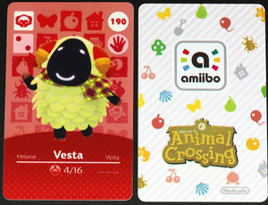 Vesta #190 Animal Crossing Amiibo Card