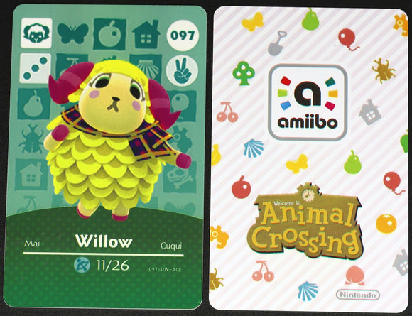 Willow #097 Animal Crossing Amiibo Card