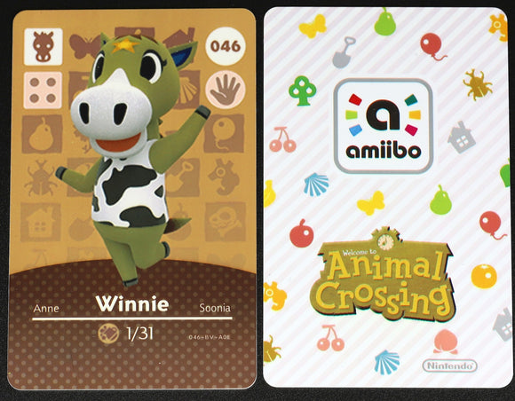 Winnie #046 Animal Crossing Amiibo Card