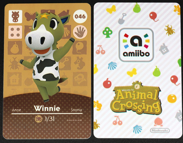 Animal Crossing Amiibo Card - Winnie #046 (Series 1) - AUTHENTIC Nintendo Card 8 thumbnail image