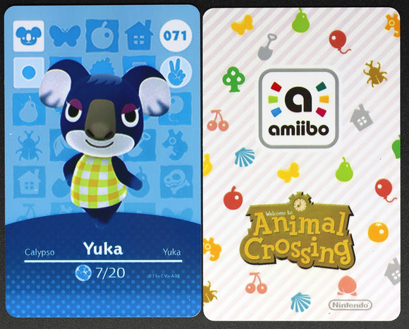 Yuka #071 Animal Crossing Amiibo Card